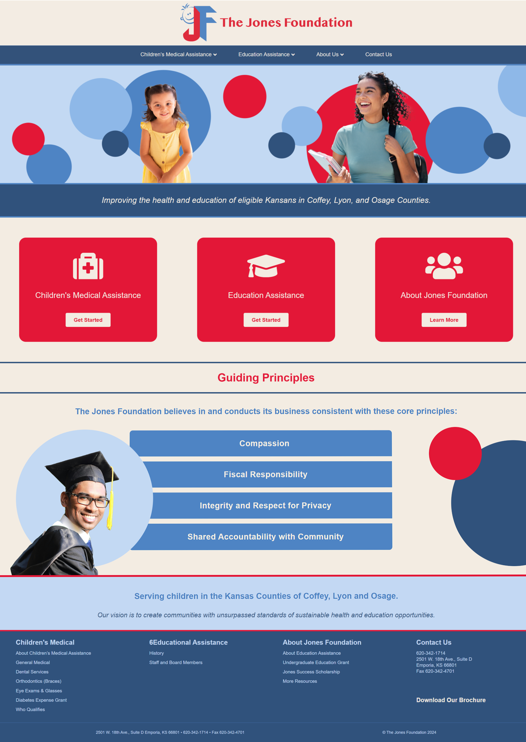 Jones Foundation Webpage